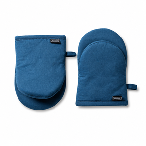 Ensemble de mini-gants de cuisine de qualité supérieure 12x16 cm |   Gants de cuisine en coton résistants à la chaleur |   Supports de casseroles pour la cuisson, la cuisson au barbecue, le micro-ondes et les surfaces chaudes - Product Image 1