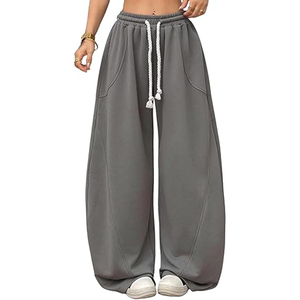 Pantalon de survêtement baggy unisexe coupe ample jambe large streetwear joggers personnalisable avec logo imprimé ou brodé fournisseur - Product Image 6