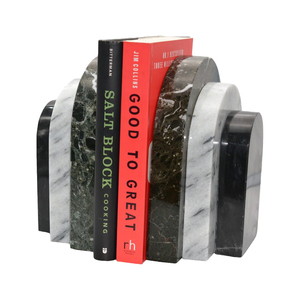 <b>Cheap</b> Price Custom Made Onyx Marble Design High Quality Table Decoration Onyx And Marble Bookend (MROMBE-028) - Product Image 6