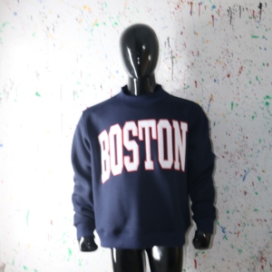 BOSTON Winter Mock Neck 450 GSM Sweatshirts mit individuellem Namens-Applikations-Stickerei, Oversized Boxy Fit, gefüttert, 100% Baumwollfleece - Product Image 2