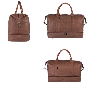 21 Inch Vintage <b>Leather</b> Duffel Travel Gym Sports Overnight <b>Weekend</b> Duffle <b>Bags</b> for <b>Men</b> and Women - Product Image 6