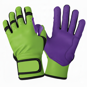 Gants de frappe de baseball de haute qualité avec logo personnalisé, pour hommes, en polyester/coton respirant, en tissu non tissé, avec fermeture auto-agrippante - Product Image 5