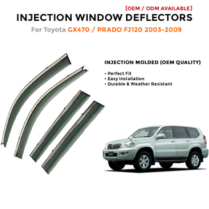 Viseras para Ventanas de Auto, Protectores Contra la Lluvia para Toyota Land Cruiser Prado FJ120 2003-2009 Lexus GX470, Deflectores para Auto - Product Image 2