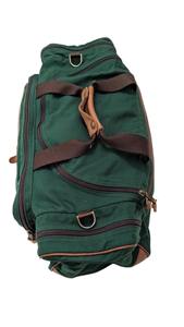 Sac de voyage week-end en toile et cuir, grande capacité, durable, imperméable, avec fermeture éclair, fournisseur OEM, LCTB-0087 - Product Image 5