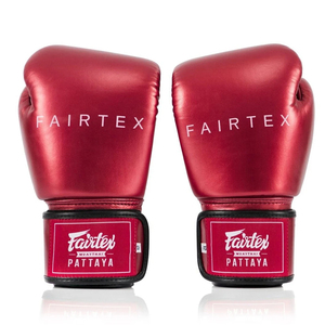 ถุงมือชกมวย Fairtex ดีไซน์ใหม่ ผลิตตามสั่ง สีแดง หนังแท้ สำหรับฝึกซ้อมและแข่งขัน คิกบ็อกซิ่ง และกราปลิง - Product Image 2