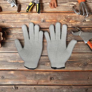 Protection des mains blanches de haute qualité chaud hiver texturé coton gants non enduits usage général 40g 12 paires poly-sac extérieur - Product Image 6