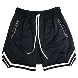 กางเกงตาข่ายขาสั้นสำหรับผู้ชาย,มีกระเป๋าซิปเย็บริมชายหาดลำลองปรับแต่งได้ตามต้องการ - Product Image 5