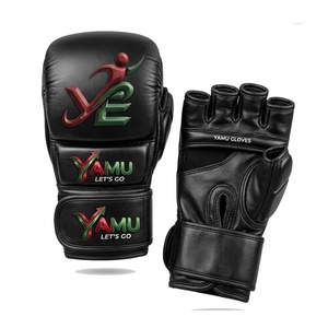 Guantes de MMA de Cuero Genuino Personalizados, Agarre Antideslizante y Transpirable, para Entrenamiento Profesional de Combate, Sparring y Grappling - Product Image 1