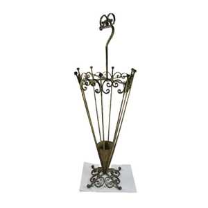 Modern Black Wire Umbrella Stand Oval Metal Storage Rack Side <b>Hooks</b> Walking Stick Folding Umbrella Organizer Wholesale - Product Image 6