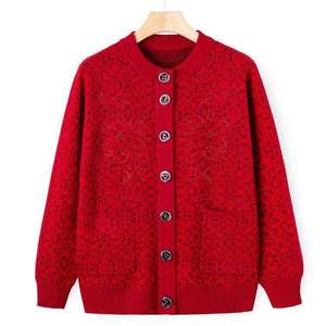 Knitted Paisley Pattern <b>Cardigan</b> Men's <b>Long</b> Sleeve Winter Sweater Full Sleeve <b>Thick</b> Acrylic Button Closure Single Breasted - Product Image 5