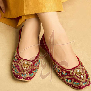 Precio Económico, Venta Directa de Fábrica, Khussa de Alta Calidad para Mujer, Nuevo Estilo, Antideslizante, de Gamuza y Terciopelo, con Suela Antideslizante - Product Image 2