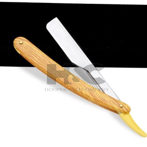 Navaja de afeitar con mango de madera para hombre, navaja de barbero para barba, hermoso color negro, navajas de barbero de acero inoxidable, embalaje con logotipo. - Product Image 5