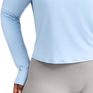 T-shirt décontracté pour femme à col bateau et manches longues, coupe ample, doux et tendance, pour le quotidien, vente en gros, fabricant - Product Image 5