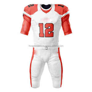ชุดเครื่องแบบฟุตบอลอเมริกันโพลีเอสเตอร์100% 2025 OEM สีพื้นดีไซน์แบบระเหิดตามสั่ง - Product Image 2
