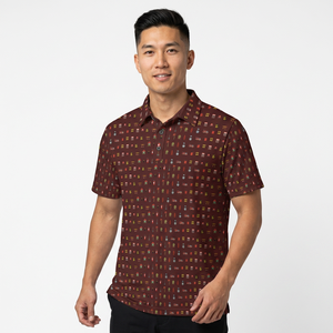 Polo de Manga Corta para Hombre con Diseño Estampado, 100% Poliéster, Tejido Transpirable, Estilo Casual - Product Image 5