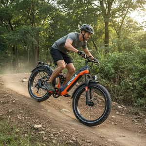 Bicicleta eléctrica Vakole V26 de 250W con neumáticos gruesos de 26 pulgadas, suspensión completa, tipo SUV, 48V 20.8Ah, para ciclismo todoterreno. - Product Image 1