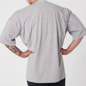T-shirt en coton blanc de haute qualité, style streetwear, coupe oversize à épaules tombantes, personnalisable avec logo imprimé, tissu épais, pour homme - Product Image 5