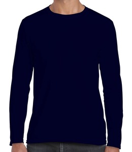 เสื้อยืดคอกลมแขนสั้นผู้ชาย ผ้าฝ้าย 100% ระบายอากาศได้ดี ทรงโอเวอร์ไซส์ สีน้ำเงินล้วน ผ้าถัก ทรงปกติ สไตล์ลำลอง - Product Image 3