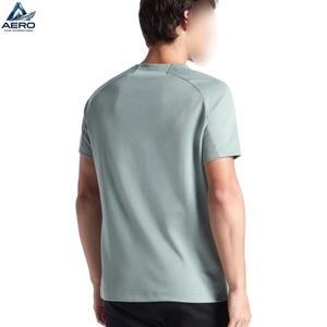 Camiseta de Manga Corta para Hombre, Nueva Llegada 2026, Azul Claro con Estampado Geométrico, Secado Rápido, Cuello Redondo, Corte Regular, Ropa Deportiva para Gimnasio - Product Image 5