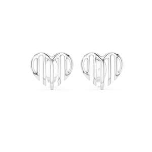 Conjunto de pendientes de corazón modernos en oro amarillo macizo de 18 quilates para compromiso, boda, fiesta, regalo de San Valentín, eventos glamurosos y uso diario para mujeres. - Product Image 5