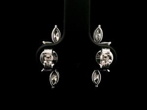 Boucles d'oreilles clous en moissanite taille marquise Sunburst avec grappe de pierres en argent 925, magnifiques clous de mariée pour mariage, bijoux fins, cadeau pour elle - Product Image 3