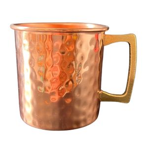 Mug en cuivre avec poignée, finition martelée, style vintage, pour les fêtes, résistant à la chaleur, pour la maison et les réceptions. - Product Image 6