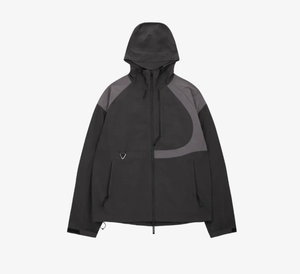 Veste coupe-vent à capuche pour homme, color-block, en polyester, fermeture éclair, style sportif, pour l'automne, coupe classique - Product Image 1