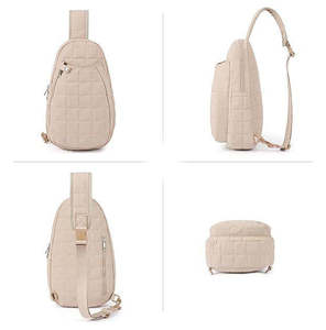 Bolsa para Raqueta de Tenis, Poliéster Resistente al Agua, Cierre de Cremallera, Mochila Deportiva, Diseño Acolchado Beige, Nueva Llegada, Logotipo Personalizado Externo - Product Image 3