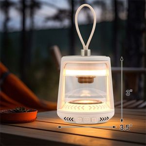 White Waterproof <b>Camping</b> Lantern with Built-in Speaker - Product Image 4