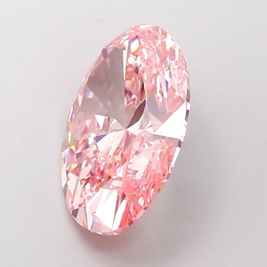 Diamant CVD rose vif fantaisie de forme ovale de luxe, cultivé en laboratoire, 3,64 carats, clarté VS2, polissage excellent, diamant non monté pour bijoux - Product Image 2