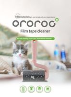 OROROC Rouleau manuel réutilisable en plastique pour l'élimination des poils d'animaux, durable, écologique, rechargeable, 4 outils de nettoyage à poils doux pour canapé, modèle 2 de 10 m