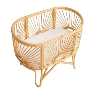 High Quality Rattan Baby Cradle Toddler Furniture Bassinet <b>Bed</b> Crib Kids Room Wholesale Factory Price Hot Sale Cheap - Product Image 1
