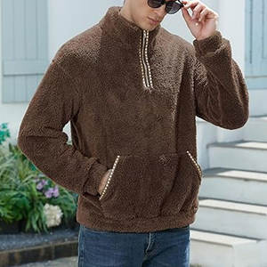 Sweat-shirt zippé en polyester/coton de haute qualité pour homme, streetwear, pull-over avec motifs imprimés et brodés, tendance décontractée - Product Image 5