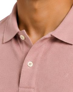 Polo Personalizado Rosa Claro para Hombre, Manga Corta, Tela de Algodón Piqué, Diseño Liso Informal, Cuello Camisero, Clásico de Verano - Product Image 6