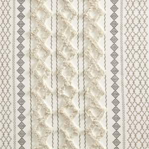 Panneau de rideau imprimé en coton 50x108, avec rayure et doublure en chenille, cantonnière élégante pour la décoration intérieure, 1 pièce - Product Image 3