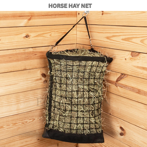 Slow Feed Horse Hay Bag Adjustable Strap Nylon Equestrian Feeding Bag with Front Hole for Stable and Trailer Use - Product Image 4