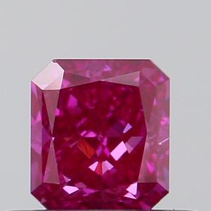 Diamant de laboratoire CVD rose vif fantaisie 0,54 ct VS2 taille radiant, non monté - Product Image 1
