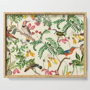 Handmade Wooden Enamel Tray Indian Artisans' Export-Ready <b>Decorative</b> Tray - Product Image 4