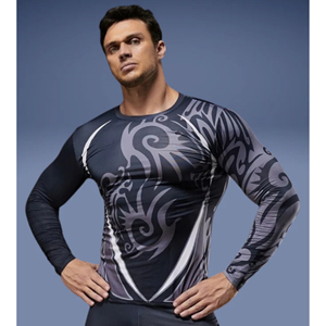 Vêtements de performance athlétique professionnels pour BJJ MMA, entraînement en salle de sport, sports, rashguards respirants, équipement d'entraînement, rashguard - Product Image 6