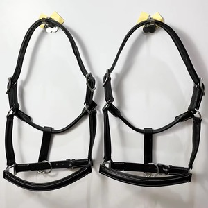 Harnais de polo en cuir et nylon durable pour chevaux, ajustement réglable, rembourrage doux, quincaillerie, design confortable, entraînement équestre - Product Image 1