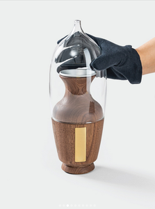 Brûleur à Bakhoor en bois artisanal de style Art déco arabe à motif vertical, décoration d'intérieur, encensoir Mubkhar, brûleur à Oud pour le Ramadan - Product Image 4