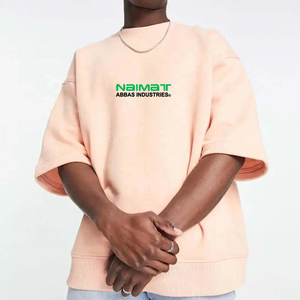 เสื้อยืดฮิปฮอปผู้ชายผ้าฝ้ายหนัก 300 กรัม คุณภาพสูง แบบเรียบ สตรีทแวร์ ทรงโอเวอร์ไซส์ - Product Image 2