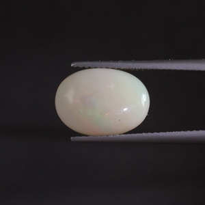 Opale naturelle blanche, pierre précieuse en vrac, 4,35 carats, taille ovale 13,5x10mm, certifiée IGI, taillée à la main, cirée/huileée, bonne qualité, vente en gros - Product Image 1