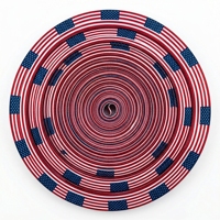 Ruban de célébration patriotique du 4 juillet de Neelkamal Industries, 100% polyester, résistant au rétrécissement, rouge, blanc, bleu, décoration de fête