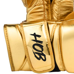 Guantes de Boxeo Dorados de PU con Correa de Muñeca Ajustable con Velcro para Artes Marciales - Product Image 4