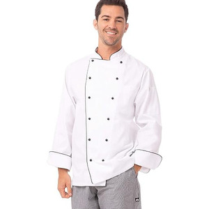 Long Sleeve <b>Chef's</b> Work Clothes Uniforms Set Restaurant Hotel Use Breathable Double Breasted <b>Chef</b> Uniforms - Product Image 6