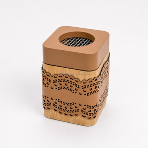 Quemador de Incienso Decorativo Premium ABI OVERSEAS de Madera de Sándalo, Hecho a Mano, Duradero, para Todas las Estaciones, Diseño Árabe Perforado / Mabkhara - Product Image 1