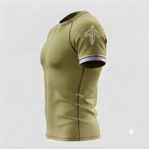 Camiseta Rash Guard de MMA Personalizada de Alta Calidad para Adultos con Logotipo Blanco, 100% Material de Alta Calidad, Spandex/Poliéster, Impresión por Transferencia de Calor - Product Image 4