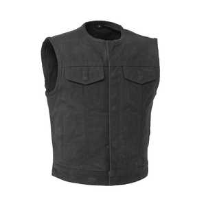 Lowside - Gilet en toile cirée pour homme, style motard - Product Image 1