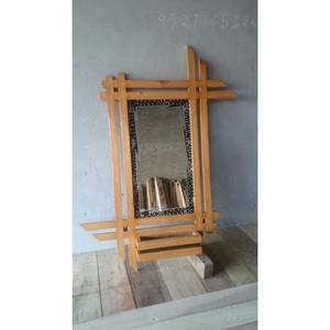 Teardrop Shape Wood <b>Frame</b> <b>Mirror</b> Mid Century Modern Handmade Wall Mount Decorative - Product Image 5